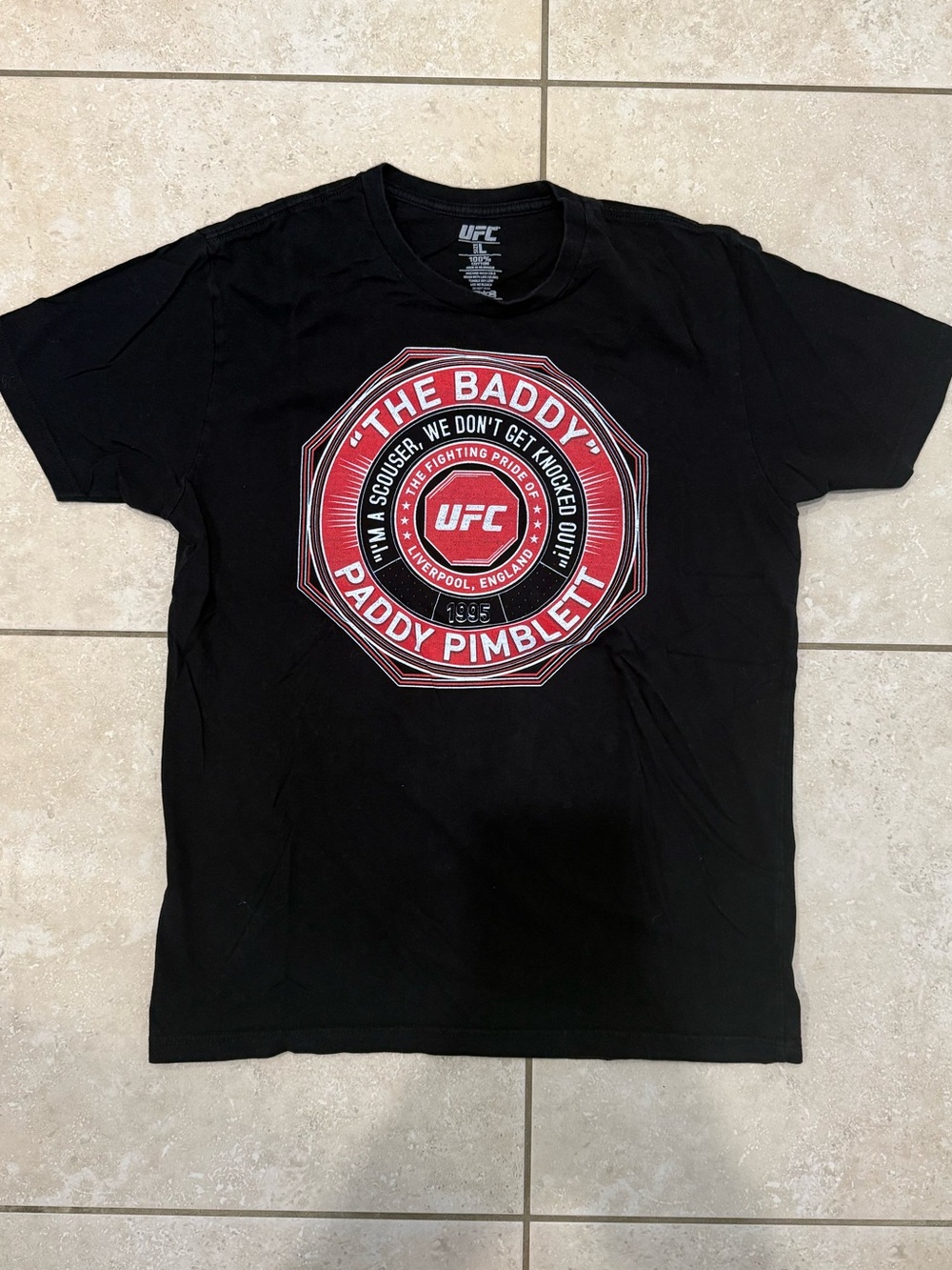 UFC Black Short-Sleeve Paddy Pimblett 'The Baddy' Graphic Tee